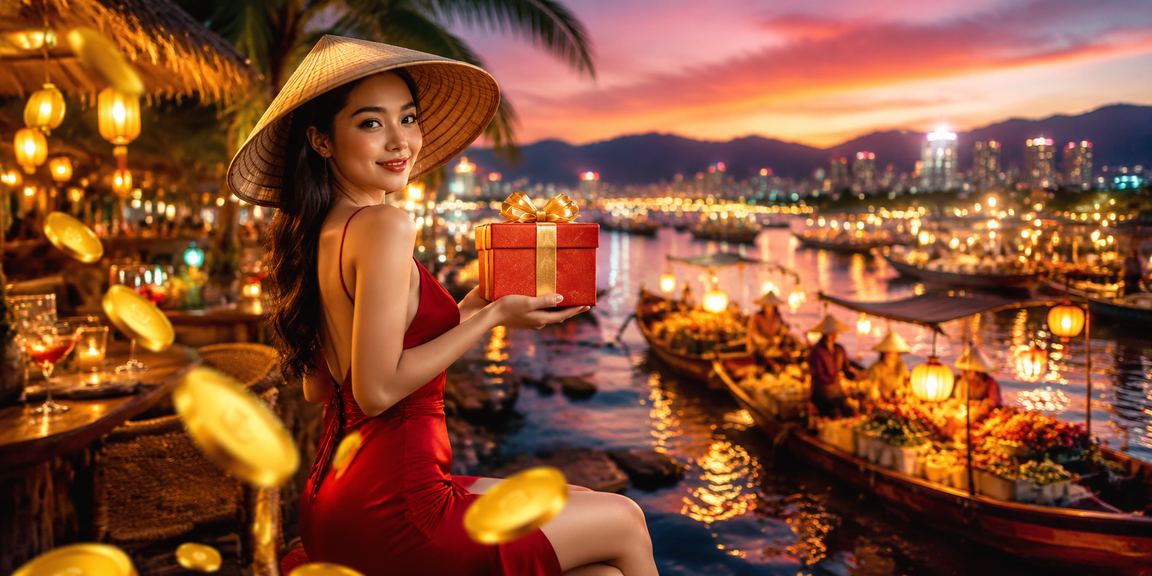 Hình ảnh phong cảnh Nha Trang cùng nón lá Việt Nam